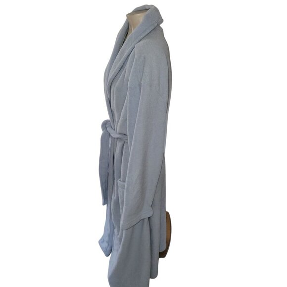 Soft Blue Fleece Robe With Belt By Cypress Size XL comfort athleisure - Picture 3 of 4